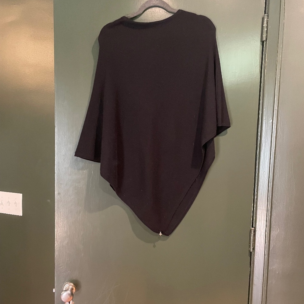 Black cashmere cape